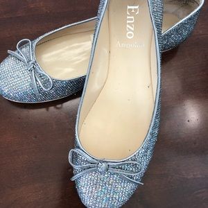 Silver sparkle flats!